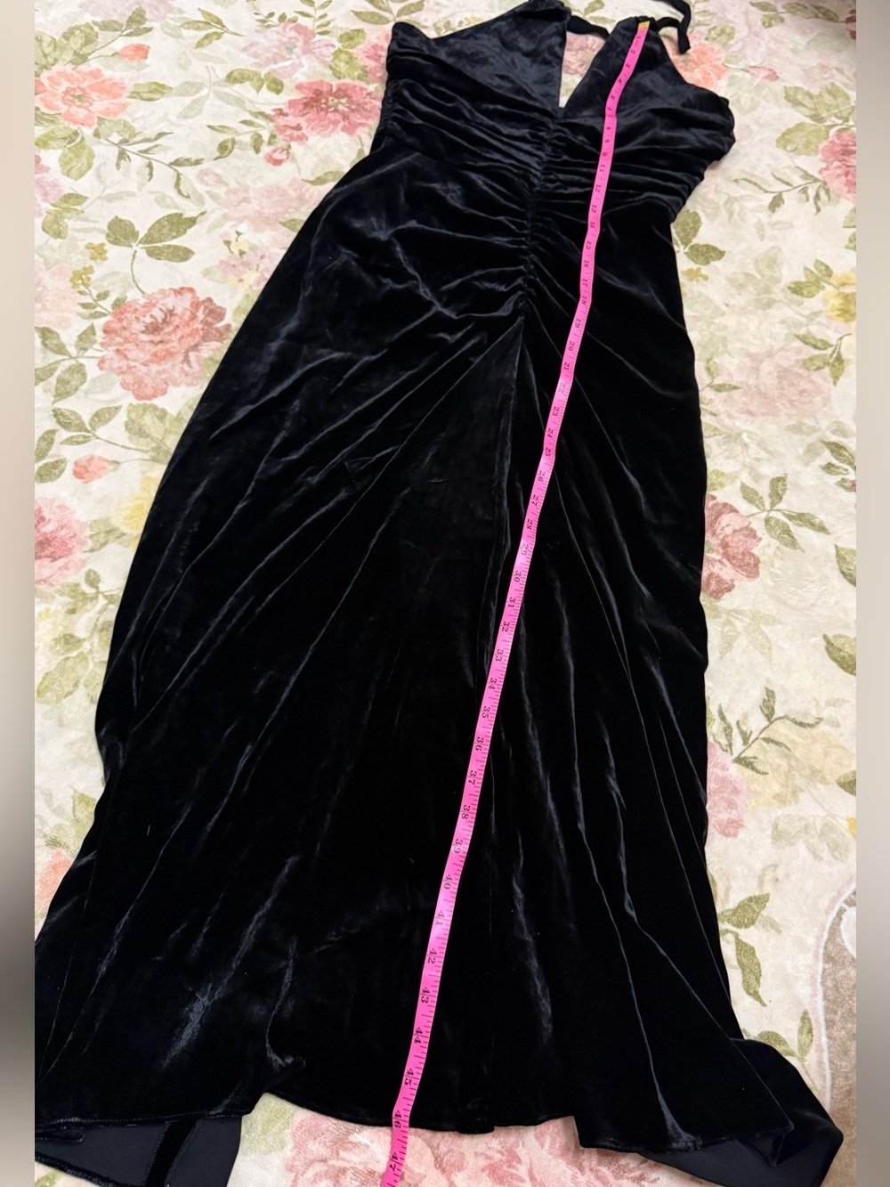 VERONICA BEARD Josette ruched velvet halterneck midi dress $798 Size 4 - Picture 9 of 15